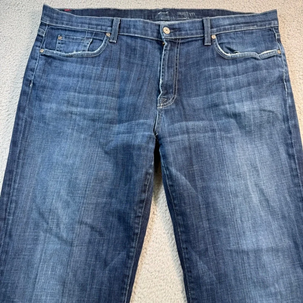 7 For All Mankind Austyn Relaxed Straight Leg Jeans‎ Mens 40x29 Blue Denim